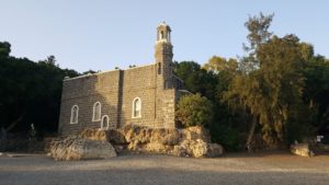 The Church of the Primacy of Peter right on the shores of the Sea of Galilee...