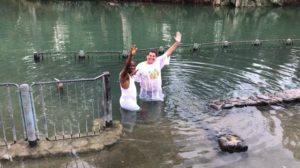 Baptized in the Jordan River at Yardenit by Pastor Komolate of Nigeria! Alleluia! 