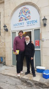 With Rabbi Leiter in Safed at his Ascent School.